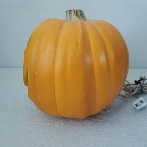 Vintage Gemmy Industries Electric Lighted Smiling Pumpkin Jack-O-Lantern 8.25" - Picture 5 of 11